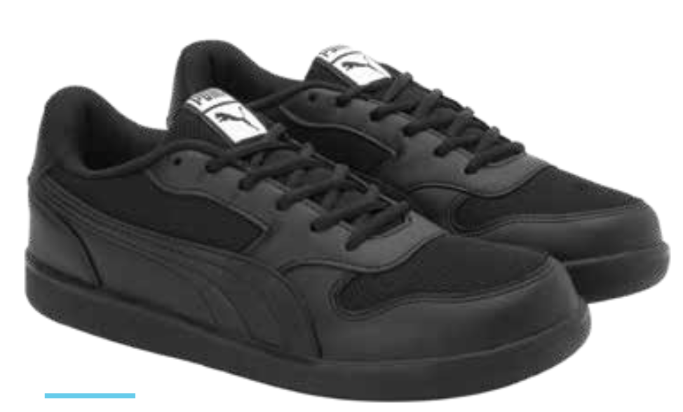 Puma black shoes for school shop