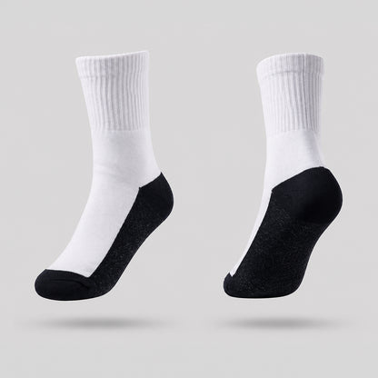 BI White Navy Socks