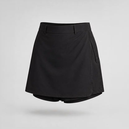Elastic Black Skorts
