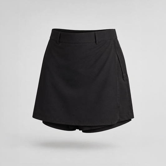 Elastic Black Skorts