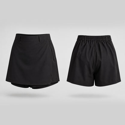 Elastic Black Skorts