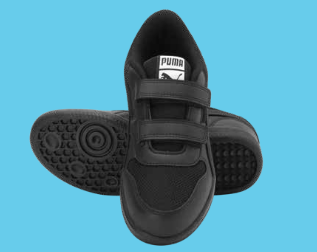 Velcro Black Shoes