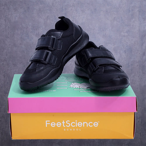 Pre Primary School  Black Shoes (Velcro)